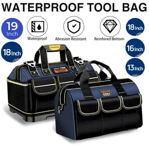 Taffware Tas Perkakas Tukang Teknisi Storage 13/16/18/19 Inch Tool Bag Waterproof Abrasion Resistant Reinforced Bottom A03403