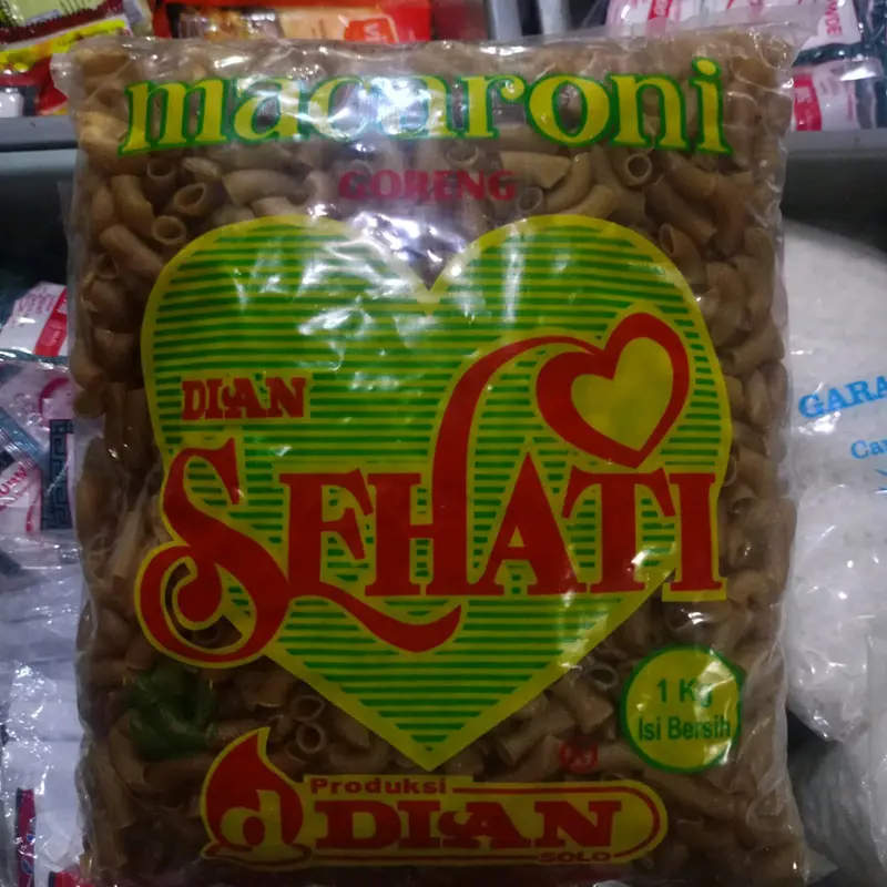 Makaroni hitam mentah 1kg topping seblak digoreng enak 1