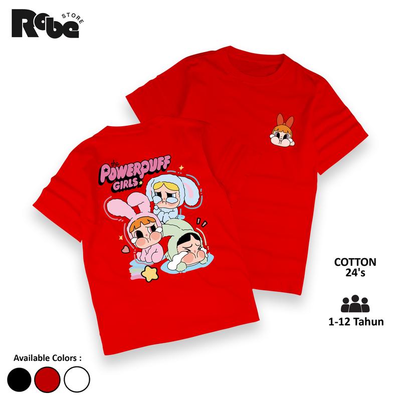 Kaos Distro Anak-anak Cewe Umur 1-12 Tahun Motif Gambar Digital Printing Bahan Cotton Combed Premium R23 2