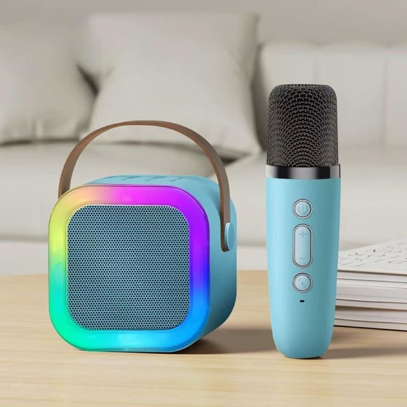 Loa karaoke Bluetooth mini K12 – Có thể sạc lại, chất lượng âm thanh tuyệt vời với âm trầm sâu, kèm micro. kháng
