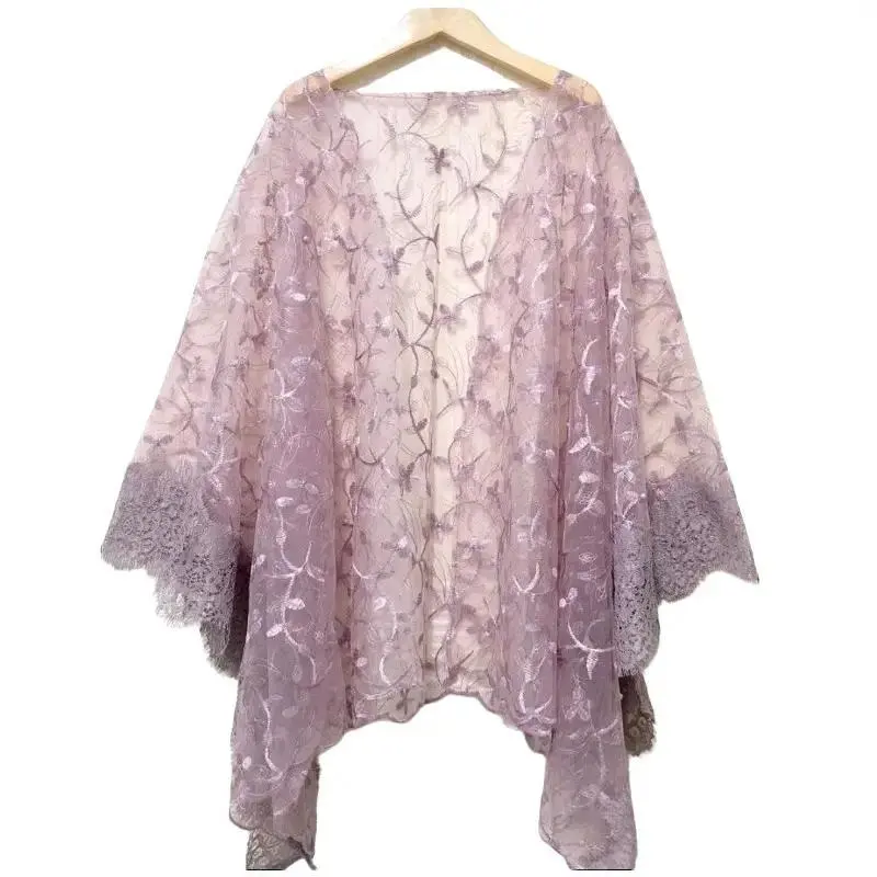 Outer Cardigan wanita Kondangan/Outer Kondangan Brokat Mix tille Renda/Outer Brokat Renda Lengan 3/4 Atasan Motif Cantik 1