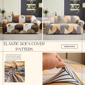 Elastic Sofa Cover Pattern / Sarung Kain Penutup Sofa Elastis Corak Motif