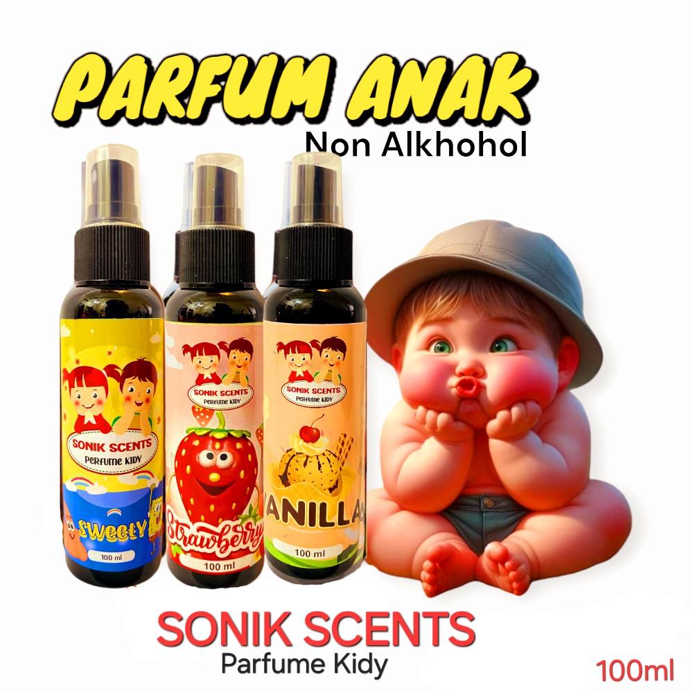 Paket 3pcs Parfum Kidy Non Alkhohol 100ml Parfum Anak Bpom Perfume Mengandung Skin Nice Castor Oil dan Niacinamide Membantu Mencegah Iritasi Kulit Juga Membantu Melembutkan Kulit Anak Red Wangi Anggur Banana
