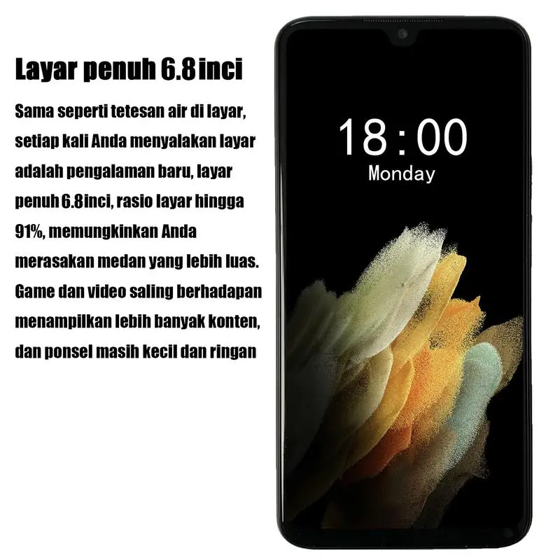 16GB+1024GB│Baterai besar 6000mAh│Pengisian cepat│Layar besar HD 120HZ│Gaming lancar│Bluetooth 6.0│3G/4G/5G│Android 11.1 1