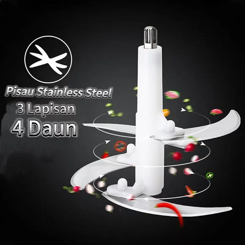 Meat Grinder Food Processor Penggiling Daging Serbaguna Elektrik 2L - Blender BumBu dapur Gilingan Daging Chopper 2