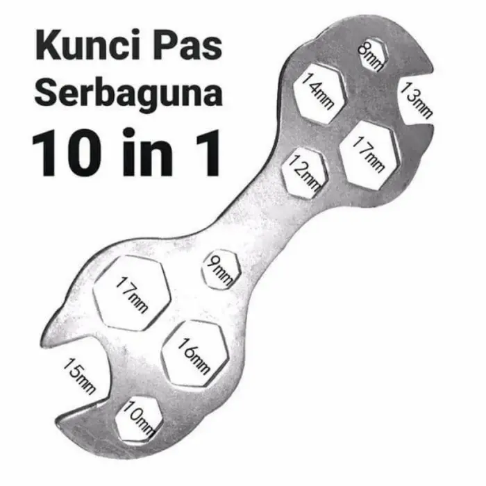 Kunci Pas 10 in 1 Kunci Sepeda Kunci Serba Guna multifungsi