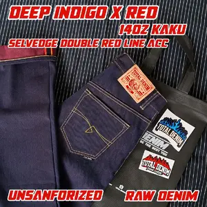 new denim selvedge acc raw denim TOTAL DENIM celana jeans Pria Panjang