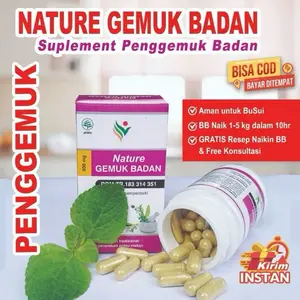 Nature suplemen makanan herbal penambah nafsu makan isi 60 kapsul