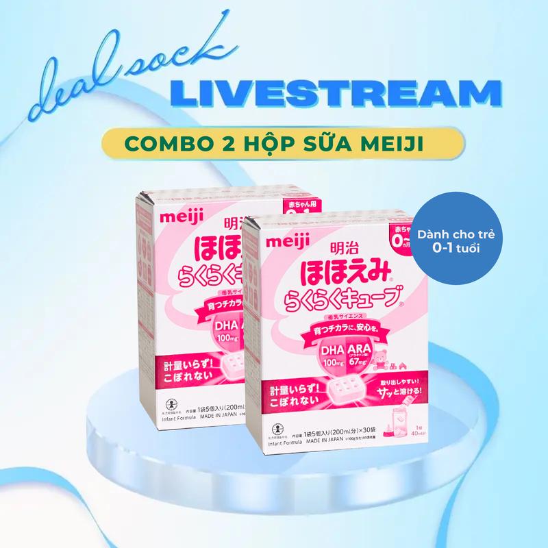 [COMBO 2 HỘP DATE THANG 10] Sữa Meiji Thanh nội địa Nhật số 0 (0-1 tuổi) hộp 30 thanh