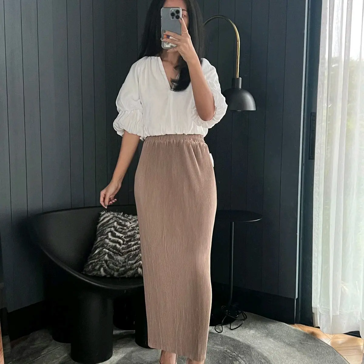 ( 005 )Rok Span Plisket Lidi / Rok Span / Rok Plisket / Rok Bodycon / Pleated Skirt