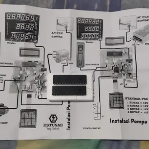 IC PROGRAM POM MINI PERTAMINI ATMEGA32 ORIGINAL BISA EDIT NAMA PASWORD DAN STOK BBM - ESTUSAE