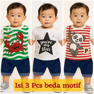 Setelan Anak Laki - Laki / Baju Bayi /  Paket Setelan anak 6 - 12 bulan