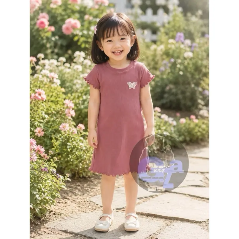Kupu-kupu Dress Anak Perempuan 1-5 Tahun dengan Desain Lucu dan Nyaman untuk Aktivitas Sehari-hari