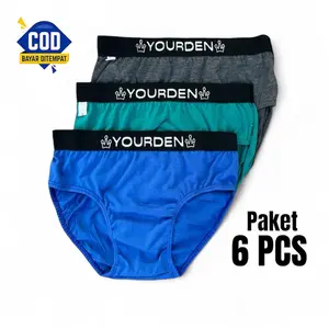 Paket 6 pcs Celana Dalam Pria Dewasa CD Boxer Laki-Laki Sempak Cowok Karet Katun Lembut Nyaman Remaja Pendek