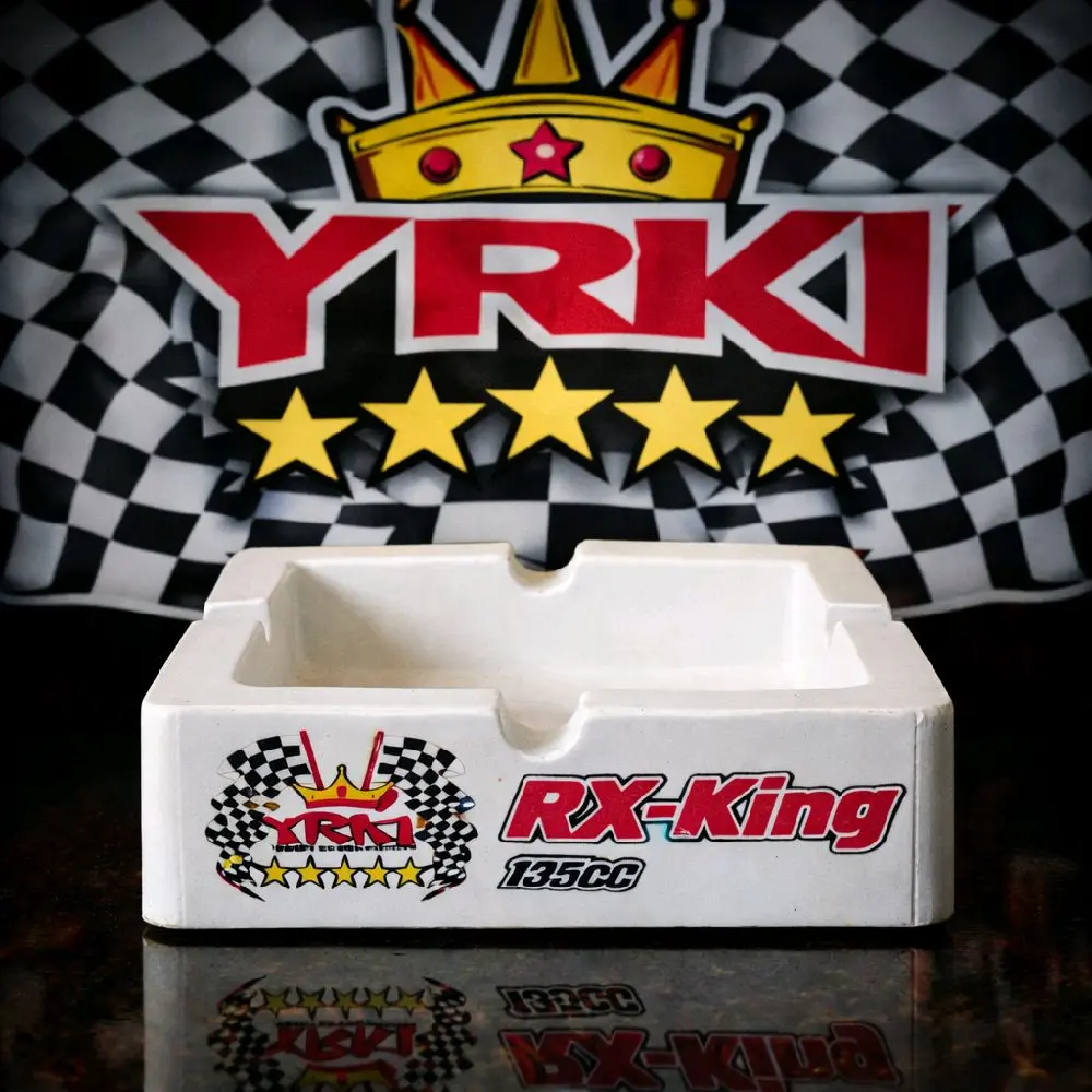 Asbak Aestetik RX-King 135CC Souvenir Hadiah Tempat Abu, Keras Ukuran 9cm x 9cm x 2.5cm