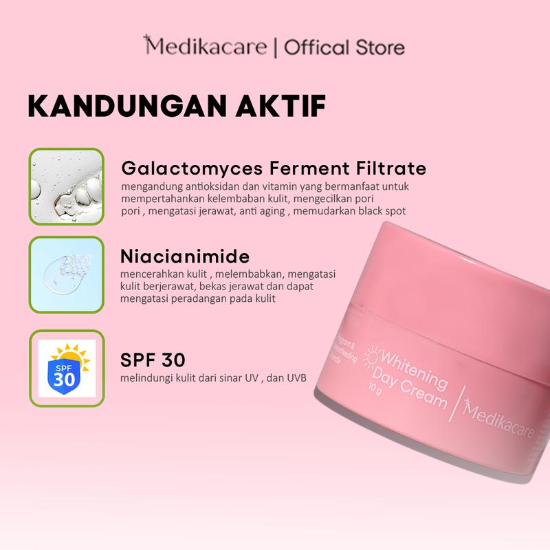 Medikacare Basic Skincare 3 in 1 - Mencerahkan kulit kusam (Facial wash + Moisturizer + Sunscreen) 2