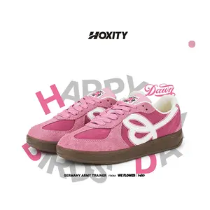 Hoxity - purple Sepatu Sneakers Wanita korean style original casual shoes fashion kulit premium-HC001