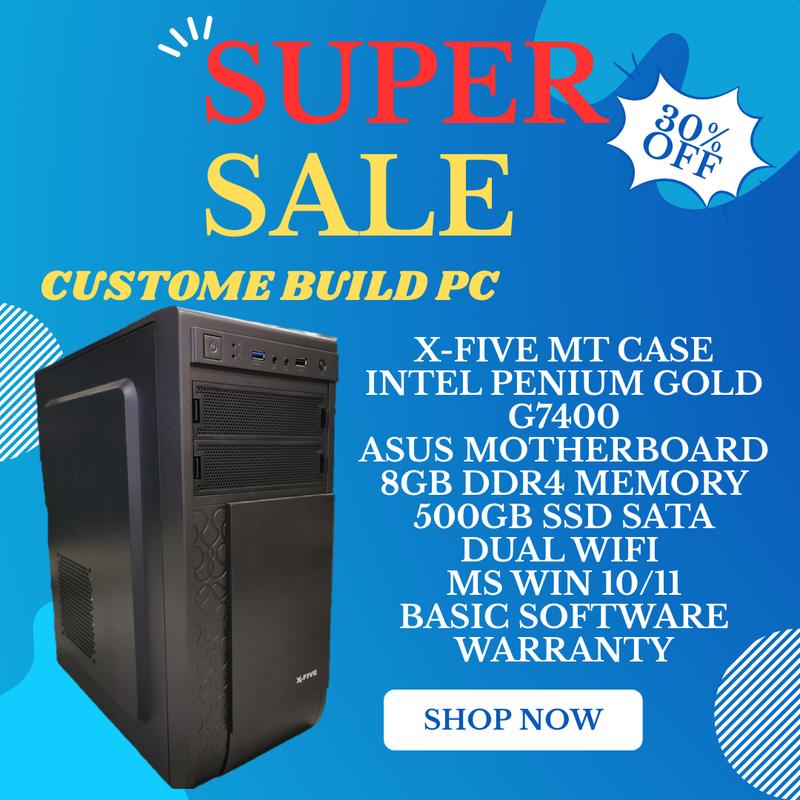 Custome PC Intel Pentium G7400 Business PC - TikTok Shop Malaysia