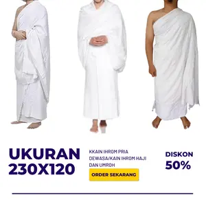 Termurah Kain Ihrom Pria Dewasa Baju Ihrom Laki Laki Set Handuk Haji Untuk Perlengkapan Haji Dan Umroh