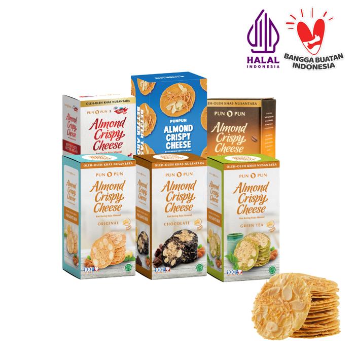 Gambar [PAKET HEMAT] Almond Crispy Cheese Bundle 6 Rasa [ All Variant ] Oleh Oleh Cemilan Khas Surabaya PUNPUN Snack dari PUNPUNSnack Store Kota Surabaya Tokopedia
