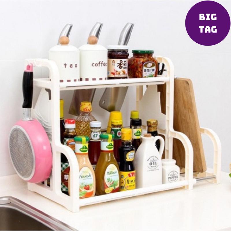 kệ đựng gia vị chữ B để đồ nhà bếp gọn gàng, kệ bếp đa năng có chỗ cài dao, để…