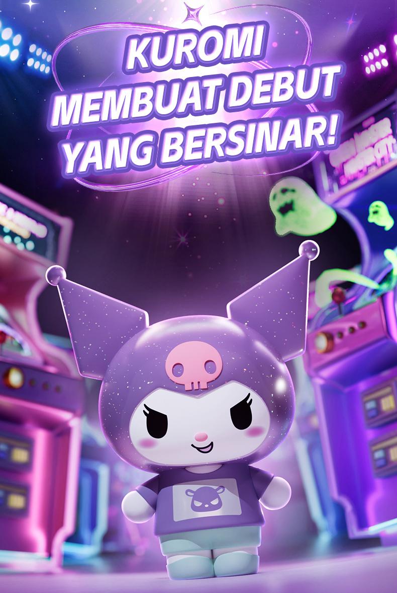 Blokees×Sanrio Blind Box Kuromi Ornamen Mini Action Figurine Mainan Plastik Lucu Kuromi Candy Series Figure Model BlindBox Dadoos Seri FUN 01