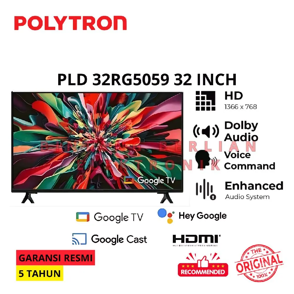LED Polytron Smart Cinemax Google TV 32 Inch (PLD32RG5059)