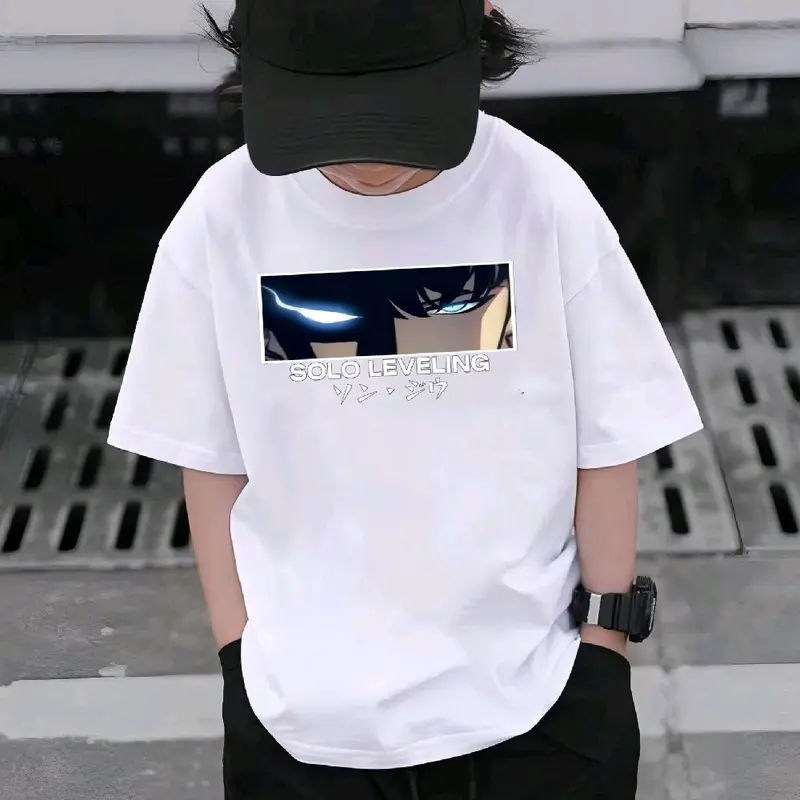 Kaos Anak Solo Leveling Unisex Usia 2-15thn Lengan Pendek Baju Kaos Anak Fashion Distro 2