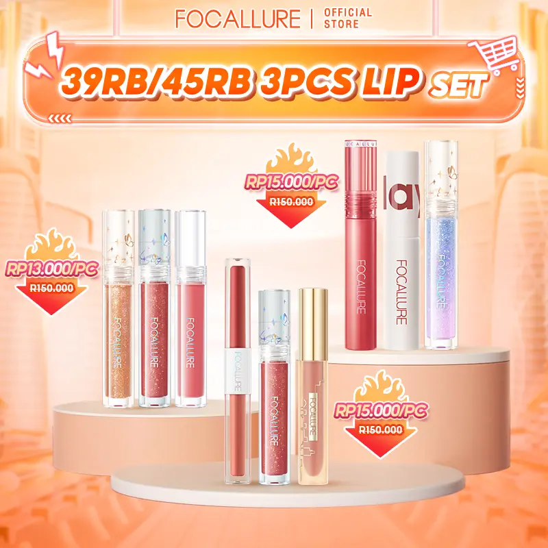 [Clearance Sale] Focallure 3PCS Lip Gloss Set 0
