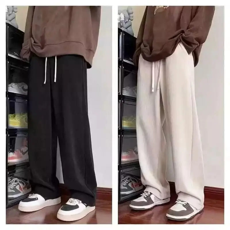 Celana Corduroy Unisex Celana Korean style Celana Panjang polos Panjang Celana Corduroy Longgar Pria Wanita Premium Celana Kulot Korea Celana Gombrong Pria Wanita Celana Loose Pants Unisex Celana Keren Hitam Mocca Krem Abu Abu Navy Caramel