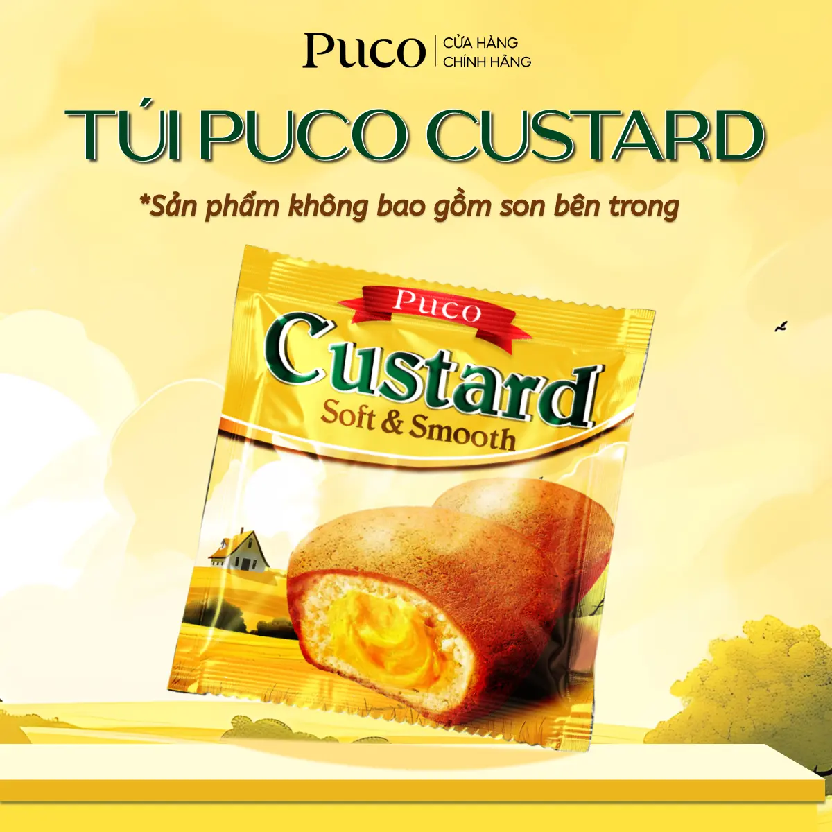 Bao Bì Puco Custard Phiên Bản Giới Hạn - QUÀ TẶNG KHÔNG BÁN