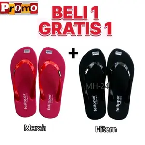 Sandal jepit casual pria distro- sendal jepit peliper jely pria dewasa, Karet Kasual Merah anti-slip