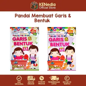 Pandai Membuat Garis Bentuk - 1 Set Buku Pandai Membuat Garis dan Bentuk Full Colour