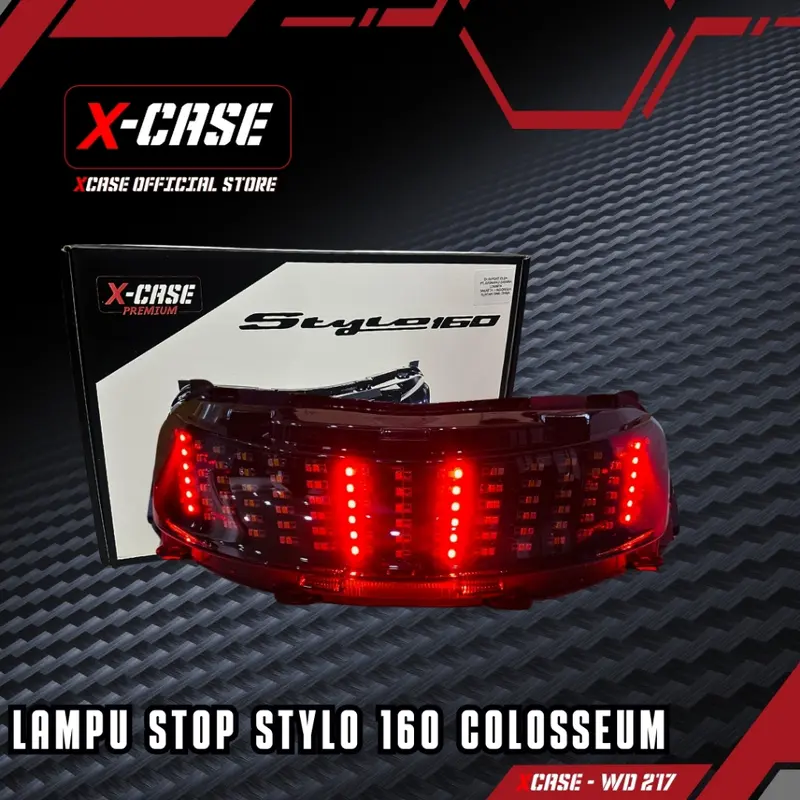 X-Case Stoplamp Honda Stylo 160 Running Colosseum 8 Mode Tombol Click WD 217 Motor Motorcycle 1
