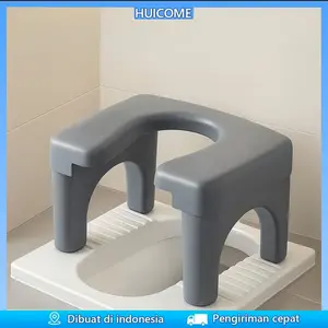 Huicome Kursi jongkok toilet jongkok siram kamar mandi ibu hamil, toilet jongkok plastik