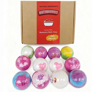 バブルバスソルトボムセット（12個／3個セット）、女性用リラックスアロマスパキット、ボディケア用炭酸ボール、ホリデーや誕生日のギフトに最適、バスボム