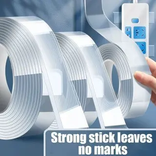 Selotip Magic Tape Transparan Bisa Dicuci Double Tape Bening 5