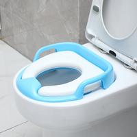 Gambar 【BELI LOKAL】Dejavu Alas Dudukan Toilet Anak Dengan Pegangan Potty Training Seat Toilet Duduk Lembut Baby Potty Toilet Training HSB805 - Biru dari Dejavu_NEW Kab. Tangerang 3 Tokopedia