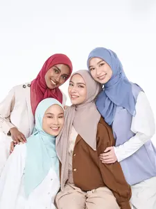 (NEW COLORS) napocut Hijab - Plain Paris Hijab Segiempat Paris Jepang Premium 115 x 115 cm