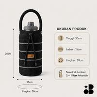 Gambar Billwaz Tas Rajut Botol Minum 2 Liter - Hitam - hitam dari Billwaz_NEW Kab. Bandung 1 Tokopedia