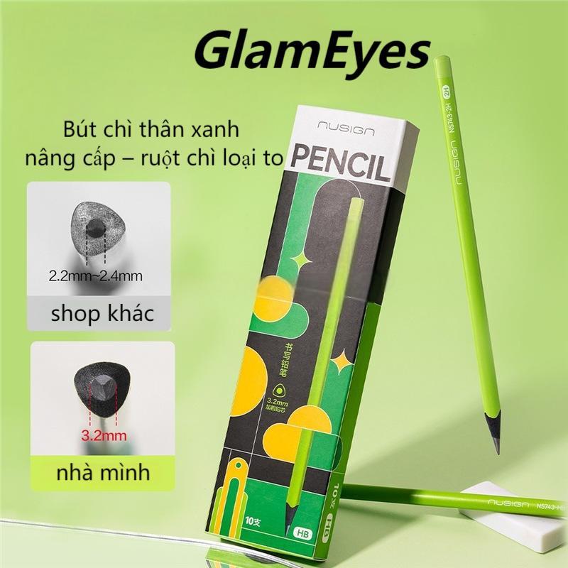 Bút chì màu xanh lá cây bằng gỗ màu đen, dành cho trẻ em, Luyện tập viết, Chì HB dày, Chống gãy, Thiết kế thùng hình tam giác, Được thiết kế đặc biệt cho các học sinh tiểu cấp, Hàng mới về-(CA)