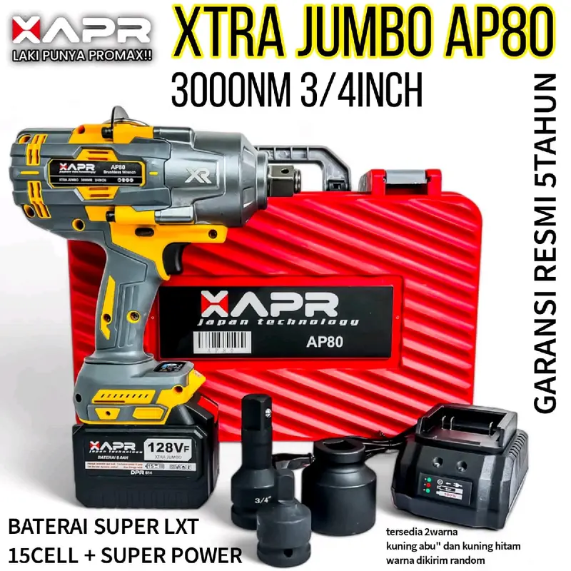 APR impact PEMBUKA BAUT AP80 SUPER JUMBO 3000NM wrench xtra jumbo 3/4inch type AP80 3000NM 0