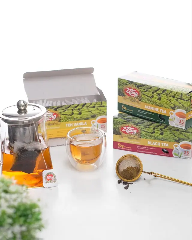2Tang Vanilla Tea Teh Celup [3 box @25 kantong/ 2gr] Daun Hitam 3