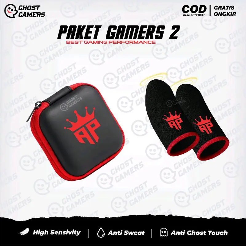 AP KING Andra ST Sarung Jempol Ap king Andra Gz Anti Keringat Responsive Finger Touch Sleeve + Box Penyimpanan Premium 0