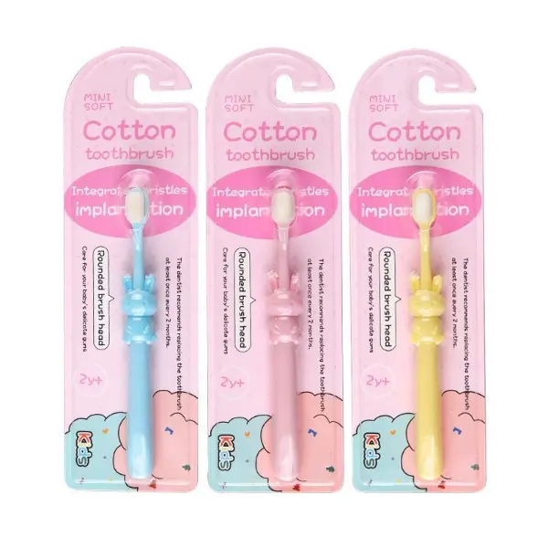 Combo 2 Bàn chải đánh răng trẻ em lông tơ mềm mịn chăm sóc răng miệng cho bé từ 1-10 tuổi Voi 1