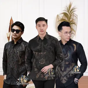 Batik Pria Lengan Panjang Seragam Kantor Seragam Kondangan M L XL XXL