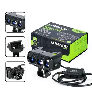 NINE LUMINOS LED NEW SHOOTING LIGHT Q9 PRO 80 WATT BLUE LENS 2 WARNA WHITE YELLOW DEVIL RED/ICEBLUE/PURPLE WATERPROOF SUPER TERANG ORIGINAL NINE Kuning
