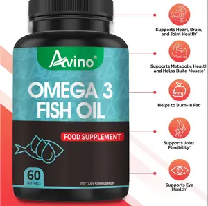 Minyak Ikan Laut Dalam Alaska Liar Avino Omega 3 mendukung kesehatan jantung, otak, dan persendian, menjaga kesehatan kardiovaskular, dan melindungi penglihatan. Kaya akan trigliserida (1000 mg per kapsul) | Bersertifikat 5 bintang, 60 porsi.