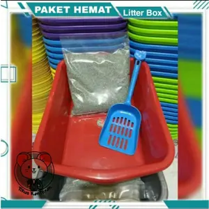 Paket Murah Bak Pasir Gratis 1L + Serokan Pasir Kucing / Scoop Litter Box