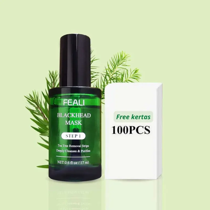 FEALI Blackhead Remover Mask Step-1 Peel Off Free Kertas FEALI Pore Minimizer Serum Step-2 1